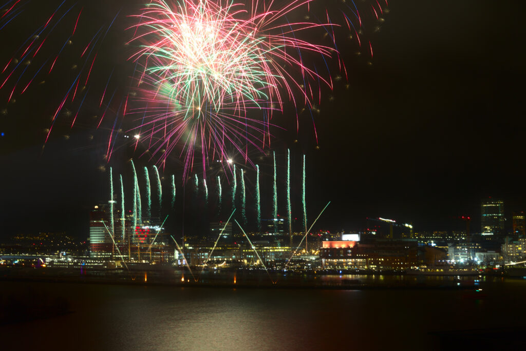 Gothenburg new years fireworks 2023